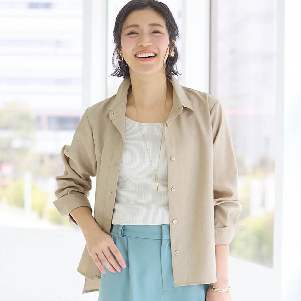 【スタイルノート/StyleNote】麻調シャツジャケット