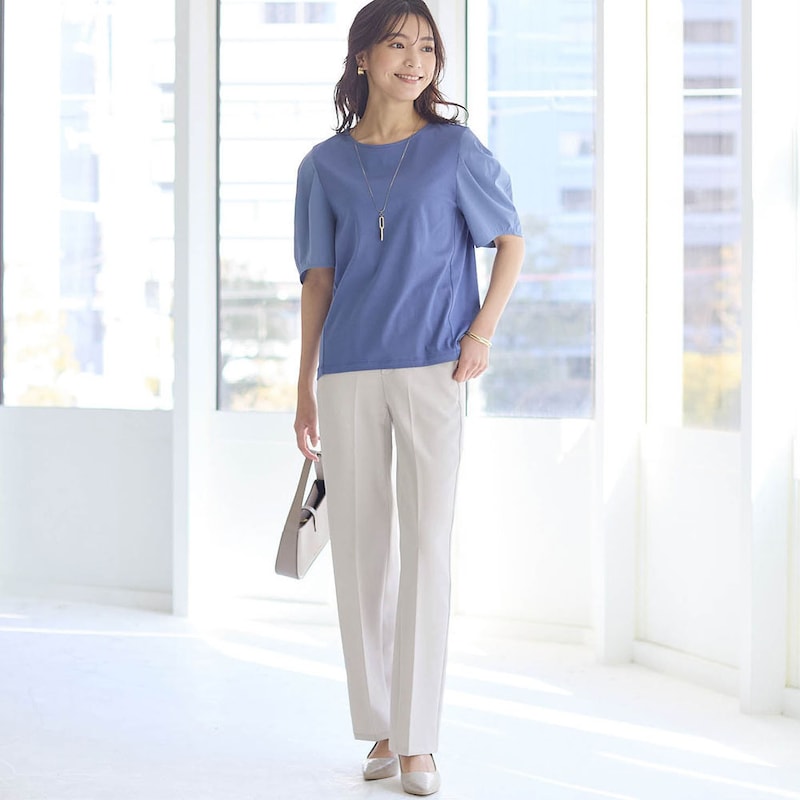 モデル身長170cm／M ※写真は撮影用のため股下+6cmになります。