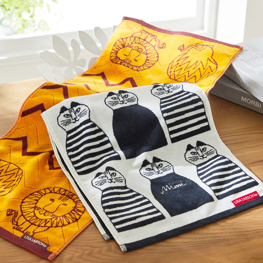 【リサ・ラーソン/Lisa Larson】シックなリサラーソンデザインのタオル