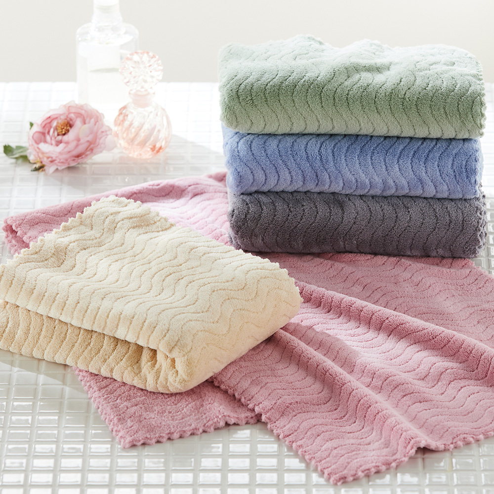 【ベルメゾン】ウェーブが髪にフィットして乾きやすい抗菌防臭ヘア用タオル