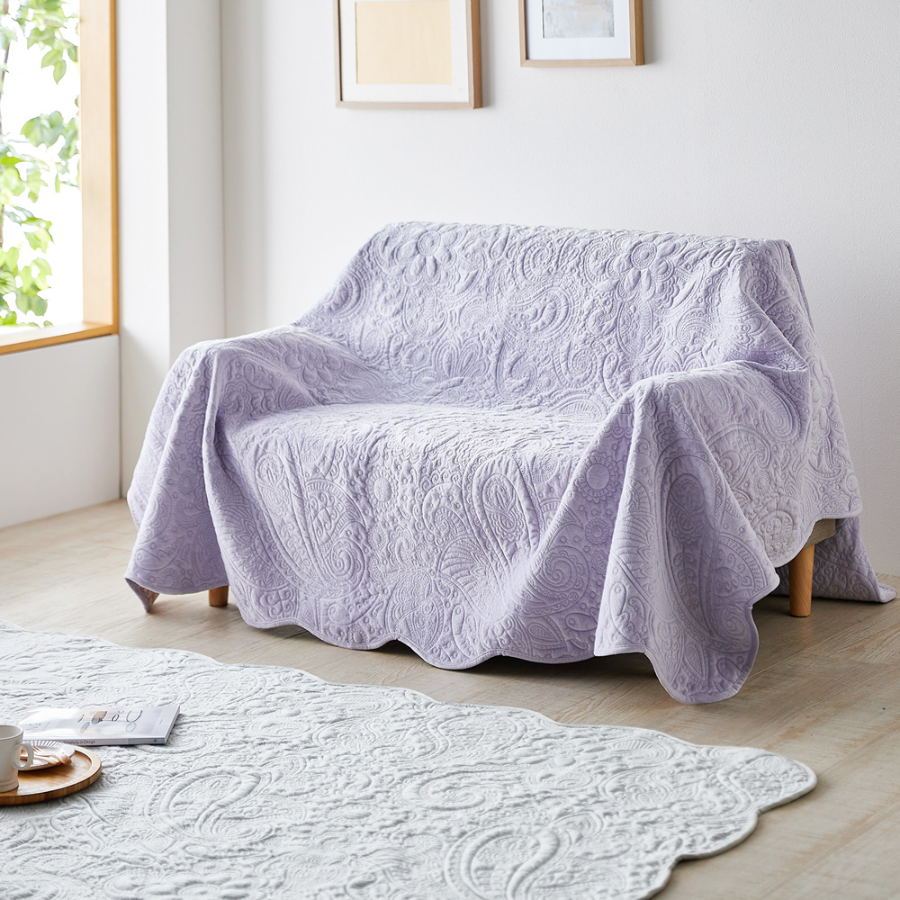 【ベルメゾン】リバーシブルで使えるペイズリーデザインのマルチカバー・ソファーカバー