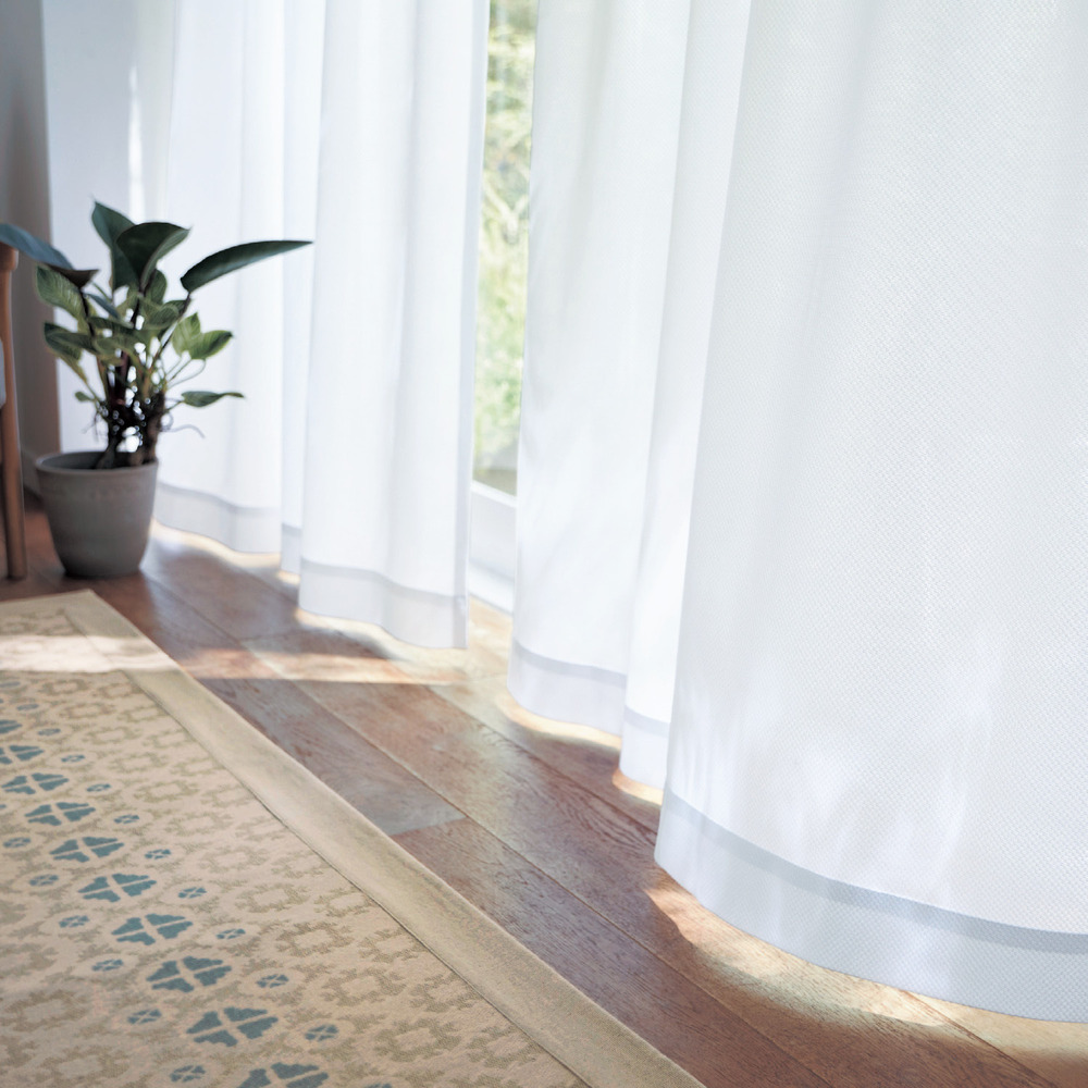 【ベルメゾン】UVカット・遮熱・遮像レースカーテン