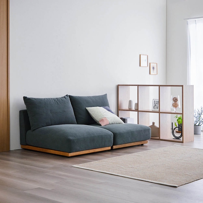 １人掛け×2／本体+カバー（チャコール）