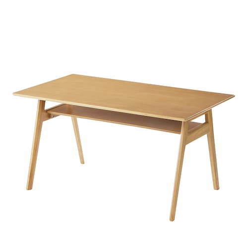 天然木の棚付きダイニングテーブル ＜4人用＞