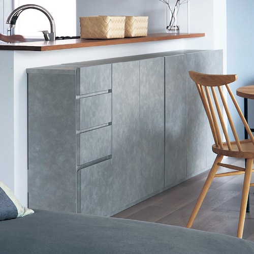 モルタル調カウンター下キャビネット［日本製］ ＜奥行30cm＞