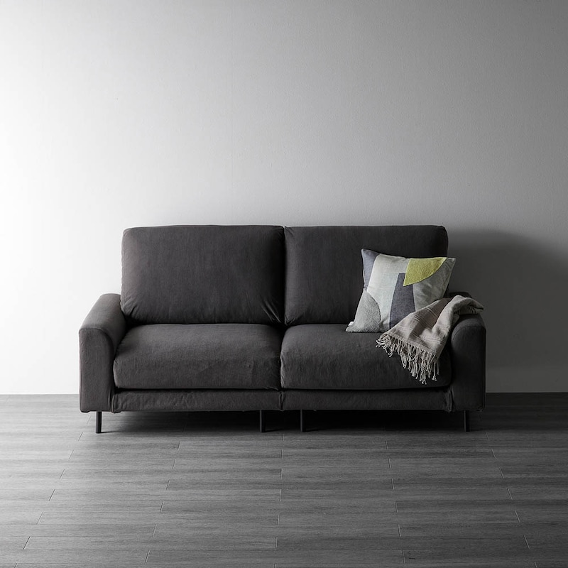 2人掛けワイド／本体+カバー（チャコール）