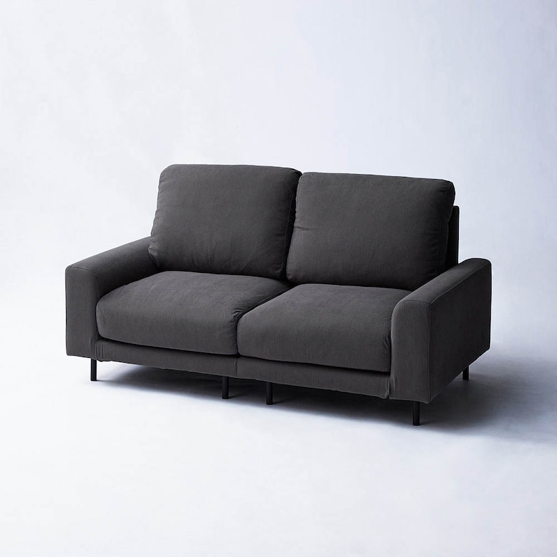 2人掛けワイド／本体+カバー（チャコール）