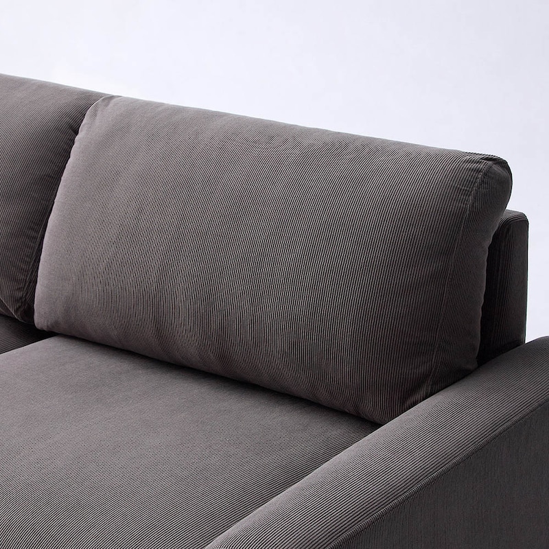 背もたれ／本体+カバー（チャコール）