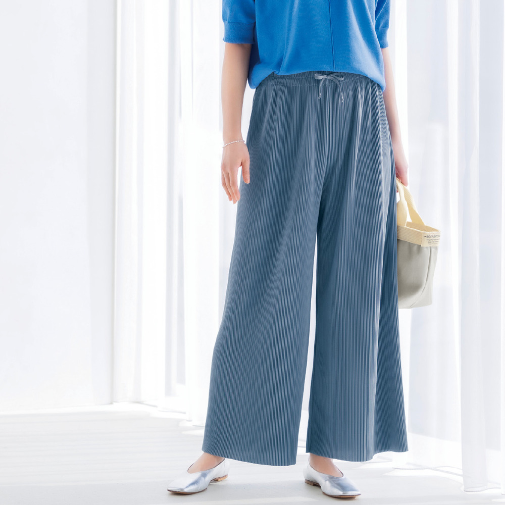 【ベルメゾン】プリーツワイドパンツ 【ベルメゾン】プリーツワイドパンツ