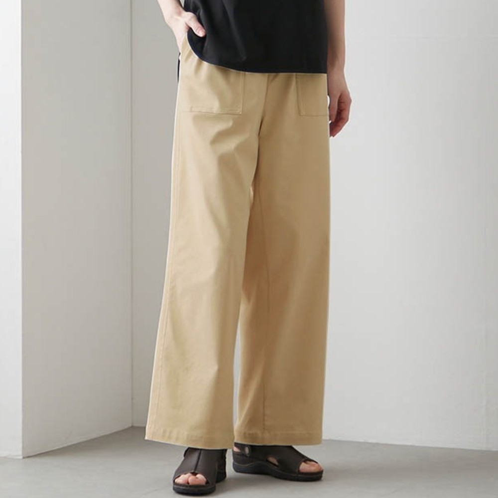 【ベルメゾン】綿混ストレッチベイカーパンツ