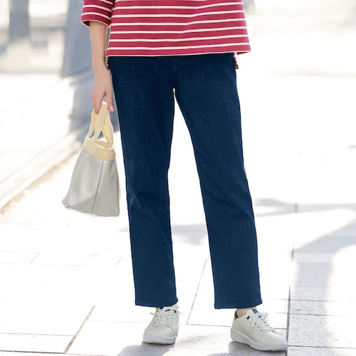 スリムストレートデニムパンツ