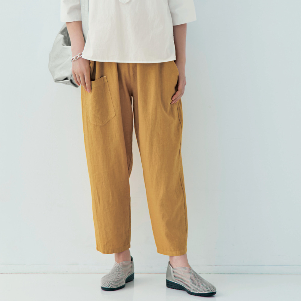 【ベルメゾン】麻混コクーンパンツ 【夏にぴったりな涼しい薄手の素材】