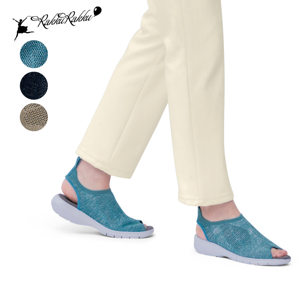 【ラックラック】ラックラック空飛ぶストレッチニットサンダル