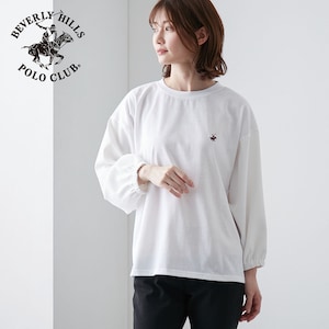 【ビバリーヒルズポロクラブ/BEVERLY HILLS POLO CLUB】袖布帛使いカットソープルオーバー
