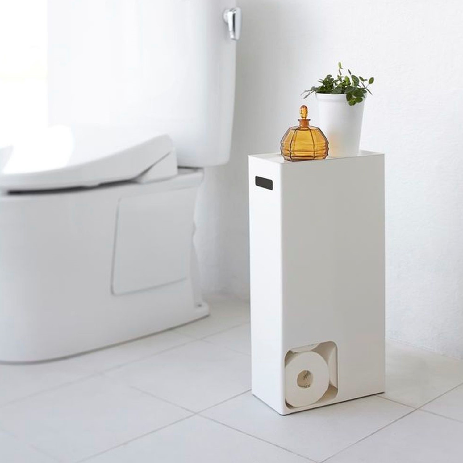 【タワー/tower】トイレットペーパーストッカー 【8ロール収納可能】