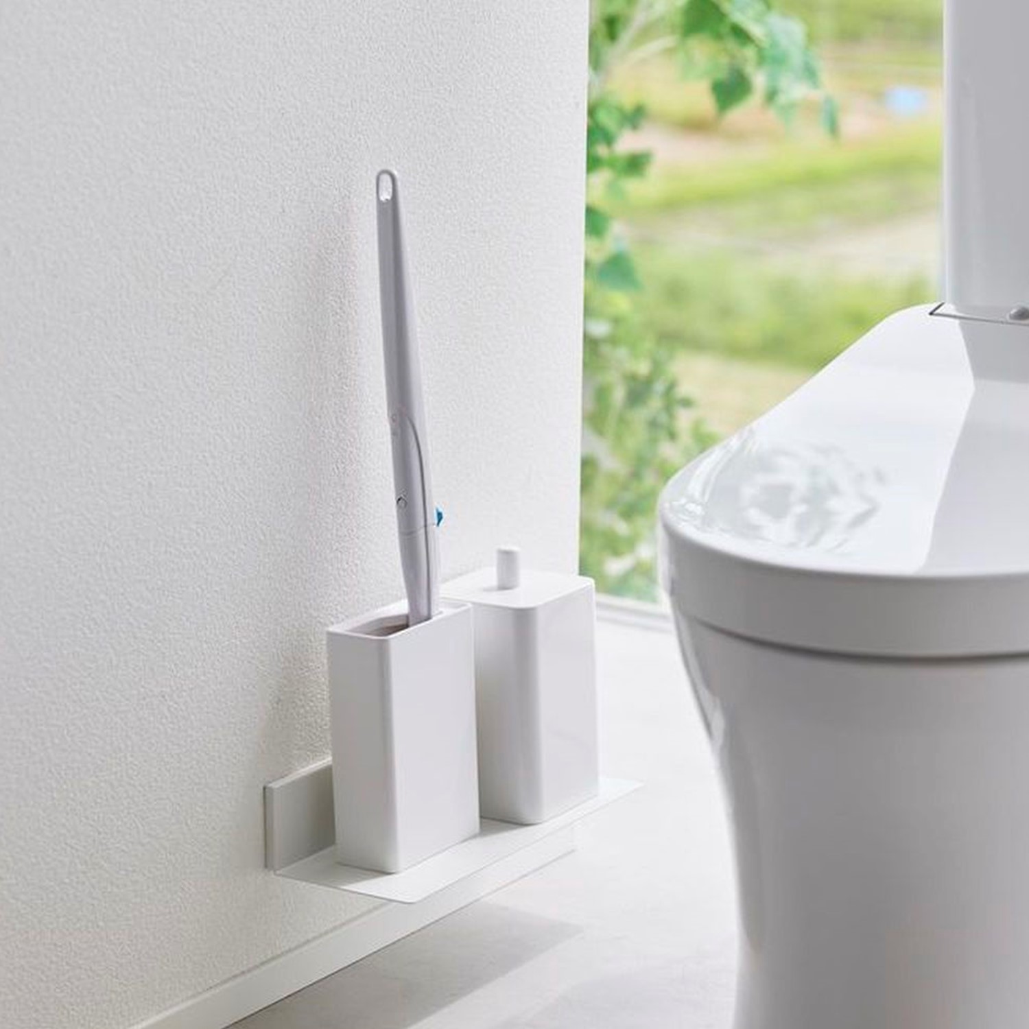 【タワー/tower】石こうボード壁対応浮かせるトイレ棚