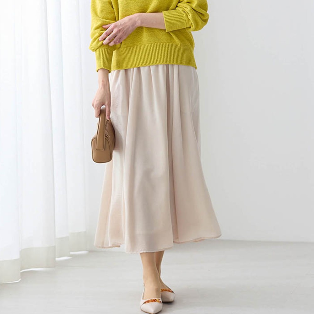 【スタイルノート/StyleNote】艶のあるとろみギャザースカート