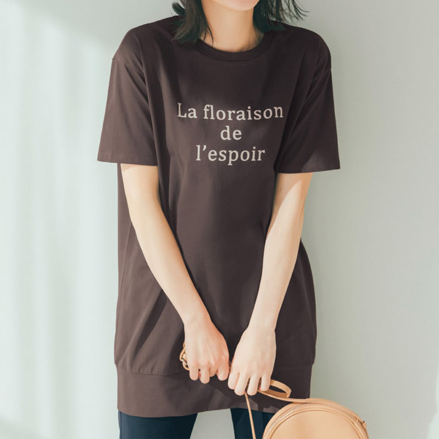 【ラ・フィット/la*fite】汗ジミしにくいロゴチュニックTシャツ【吸水速乾】 【ラ・フィット/la*fite】汗ジミしにくいロゴチュニックTシャツ【吸水速乾】