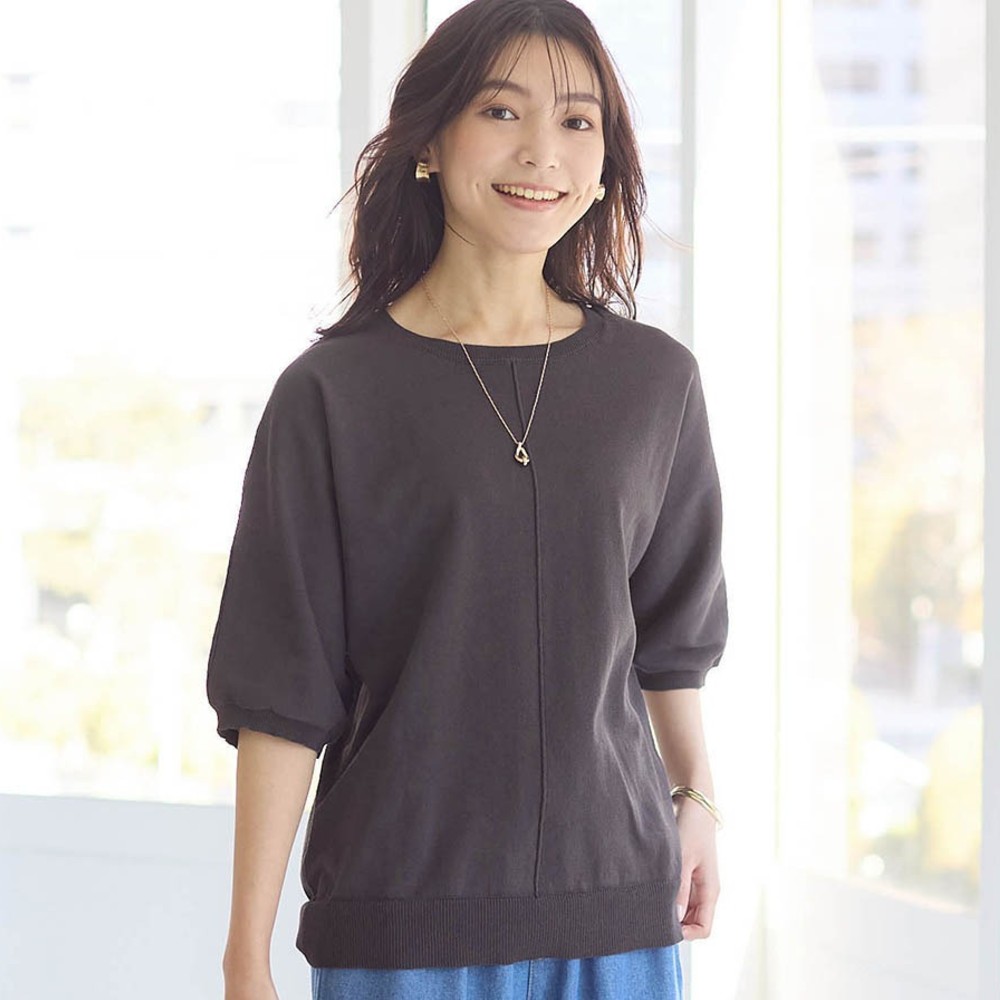 【ラ・フィット/la*fite】さらっとした速乾ドルマンニット【毛玉になりにくい】