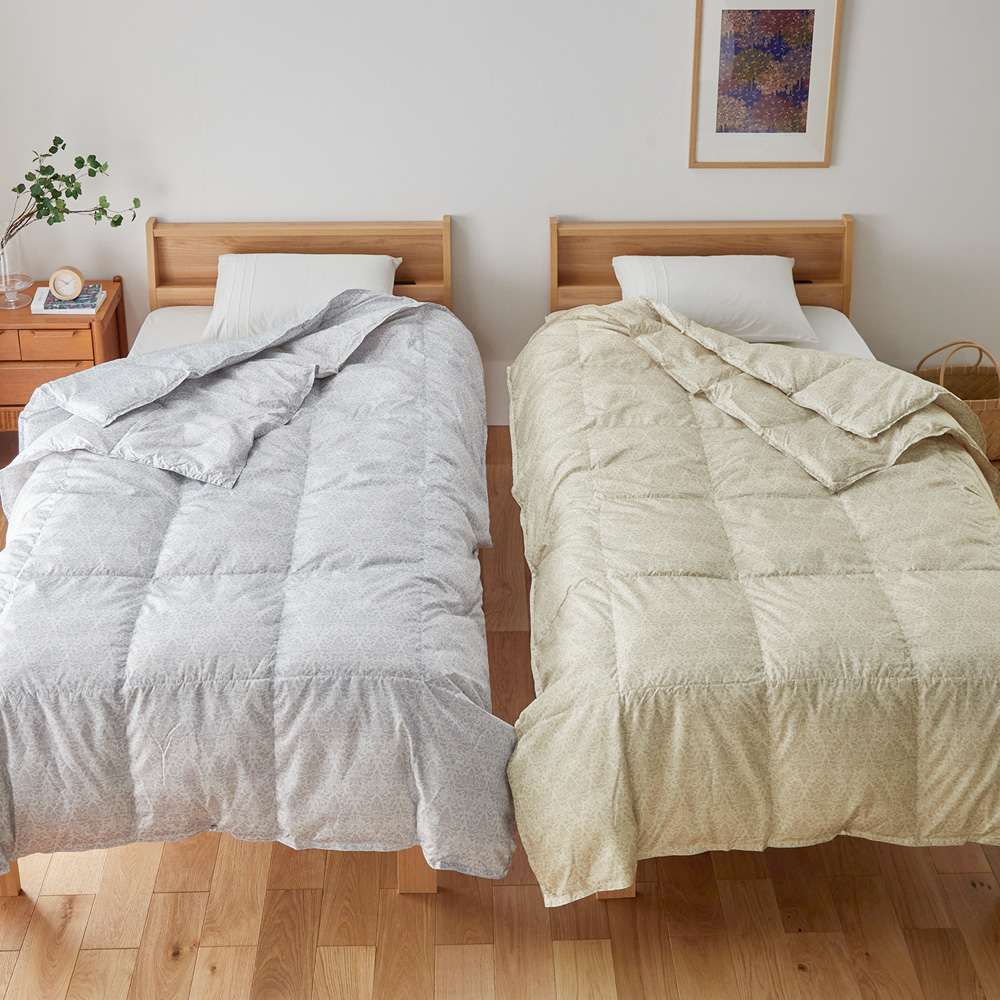 【西川】通年使える2枚合わせ掛け布団と3重ガーゼの布団カバーセット