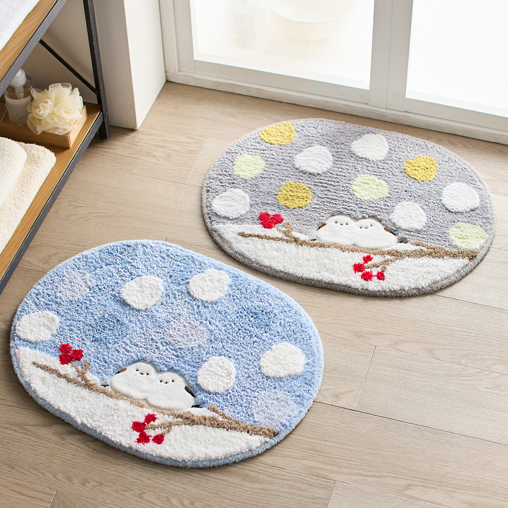 【ベルメゾン】シマエナガがほっこり可愛いバスマット