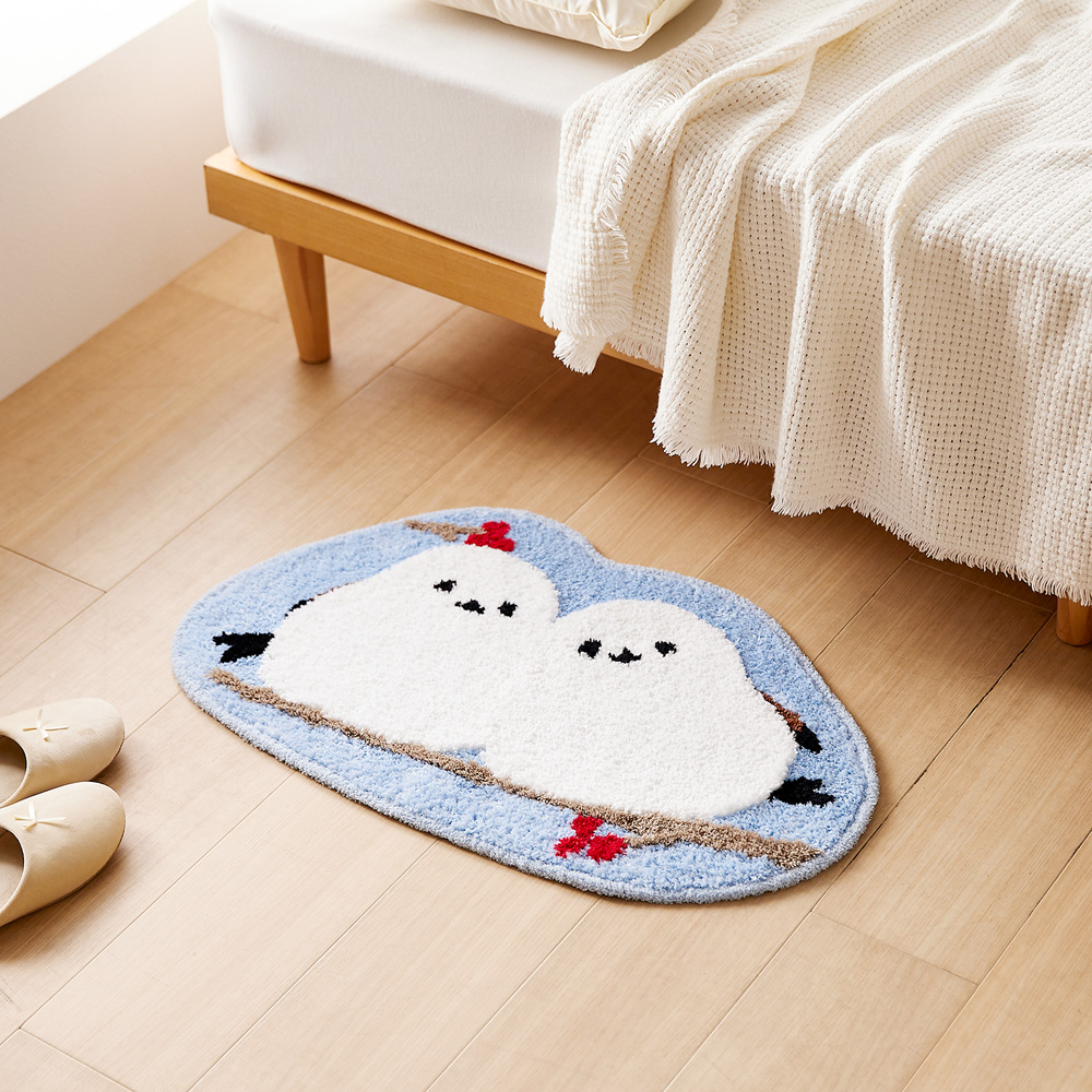 【ベルメゾン】シマエナガがほっこり可愛いダイカットマット