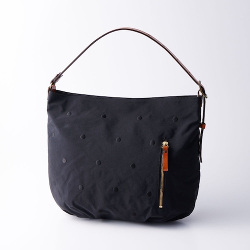 本革付属ドット柄ショルダーバッグ【A4対応】【軽量】
