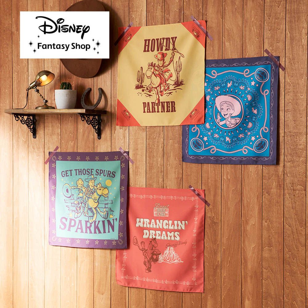 【ディズニー/Disney】【映画公開30周年】バンダナ風デザインのミニクロス2枚セット「トイ・ストーリー」