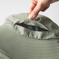 本体頭囲部分に通気性を高めるスリット入り