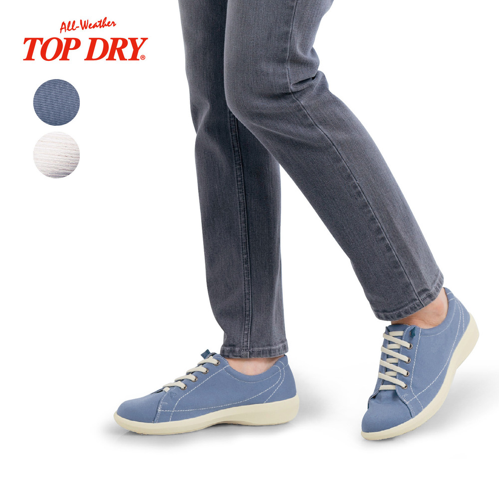 【トップドライ/TOP DRY】防水仕様ゴムヒモスニーカー[日本製]