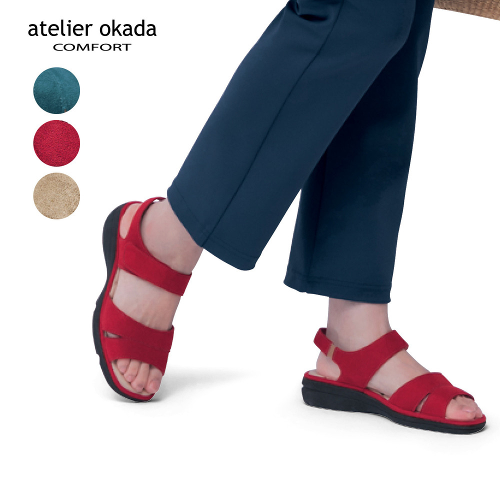 【あとりえOKADA】あとりえOKADA 4E軽量コンフォートサンダル