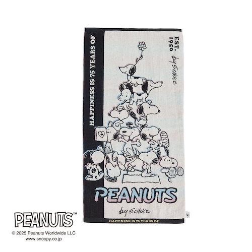 【PEANUTS75周年】ジャカードタオル「スヌーピー」