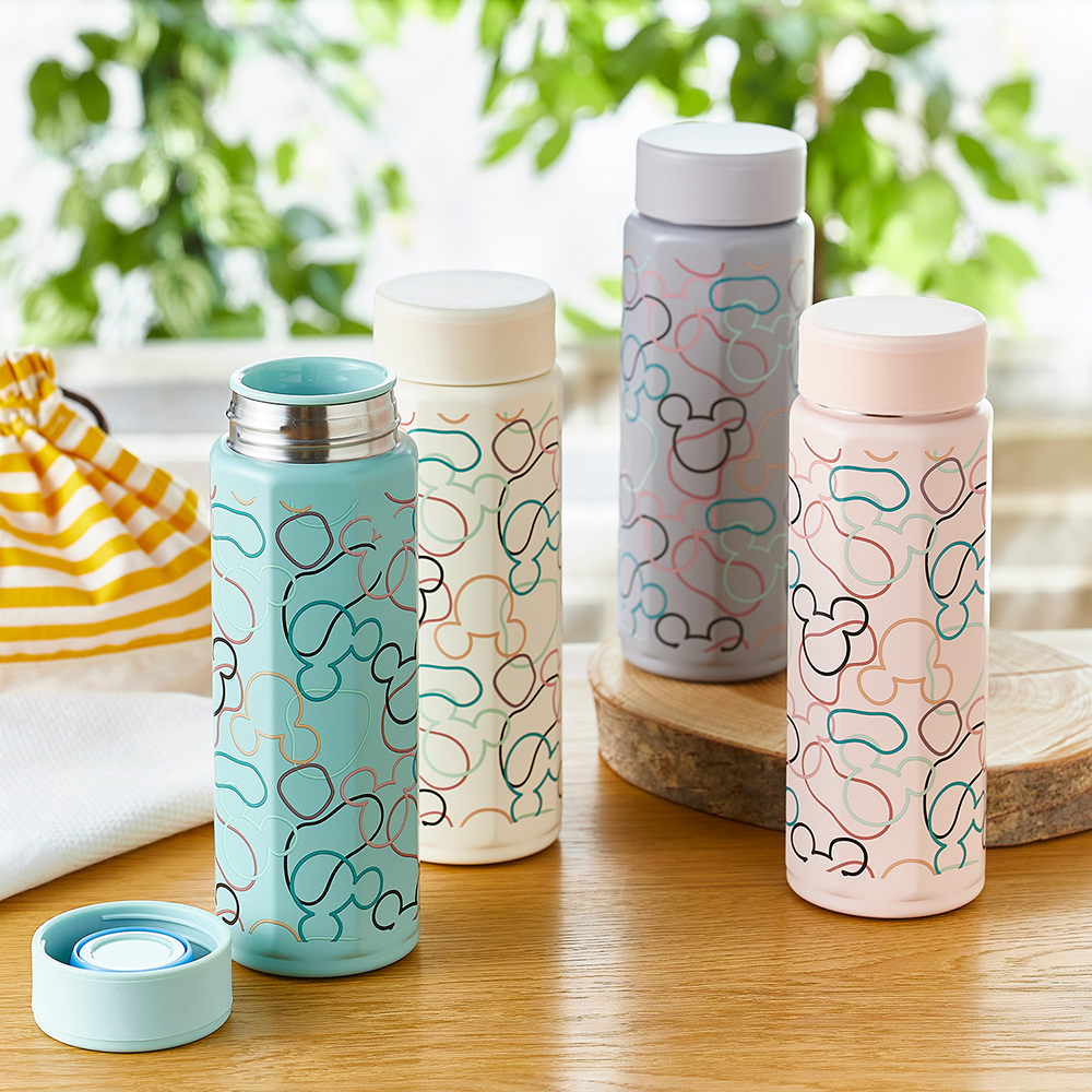 【ディズニー/Disney】八角形の総柄ステンレスボトル「ミッキーマウス」