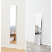 ホワイト/３０×１５０ｃｍ（左：壁掛け時、右：立てかけ時）