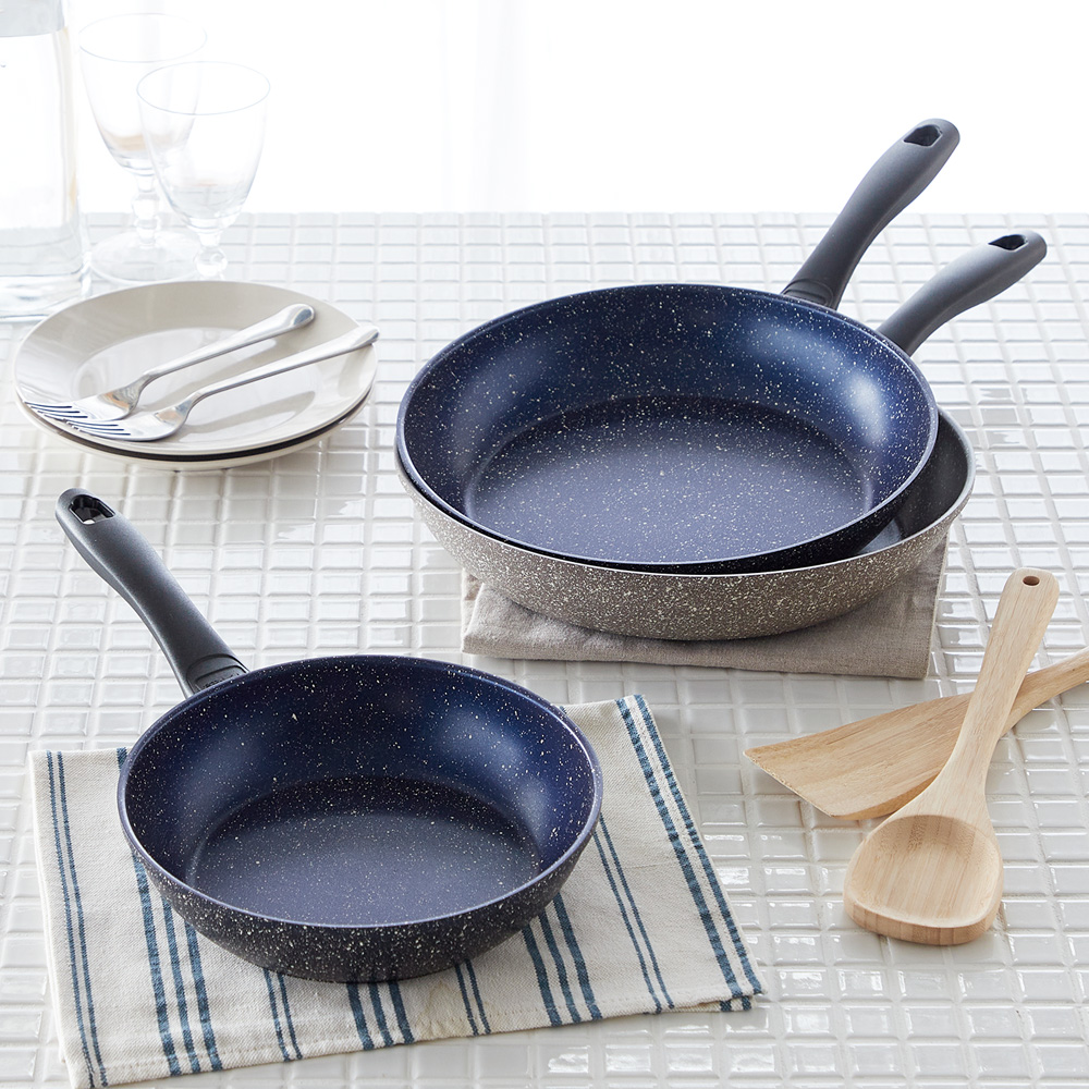 【ベルメゾン】【ガス火専用】軽~~いマーブルコーティングフライパン