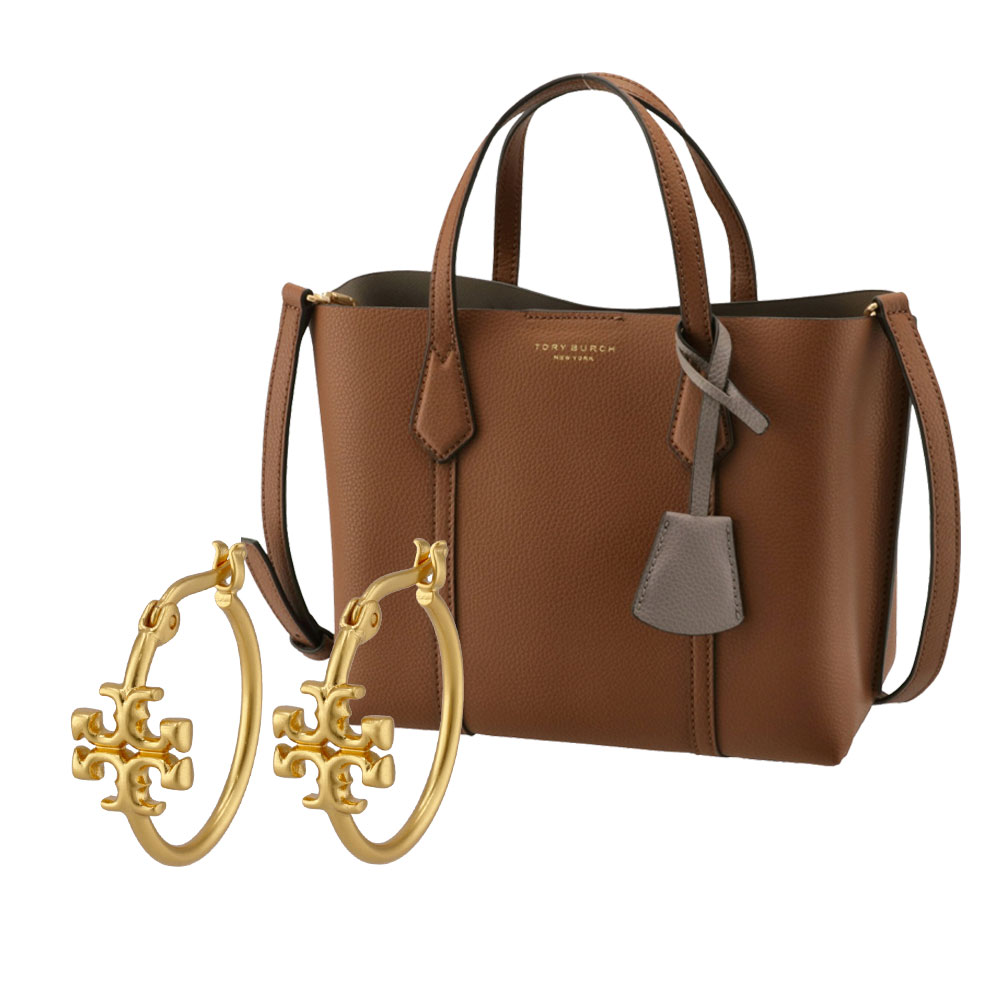 【トリーバーチ/TORY BURCH】本革トートバッグ(2WAY) & ピアス2点セット