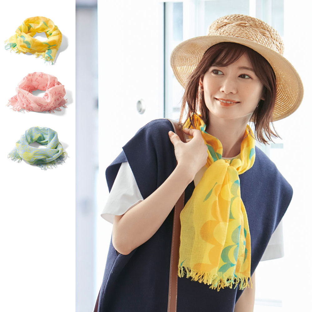 【竹久夢二】「竹久夢二」大正モダンのレトロ柄が素敵なさらさら薄手ガーゼスカーフ 【竹久夢二】「竹久夢二」大正モダンのレトロ柄が素敵なさらさら薄手ガーゼスカーフ