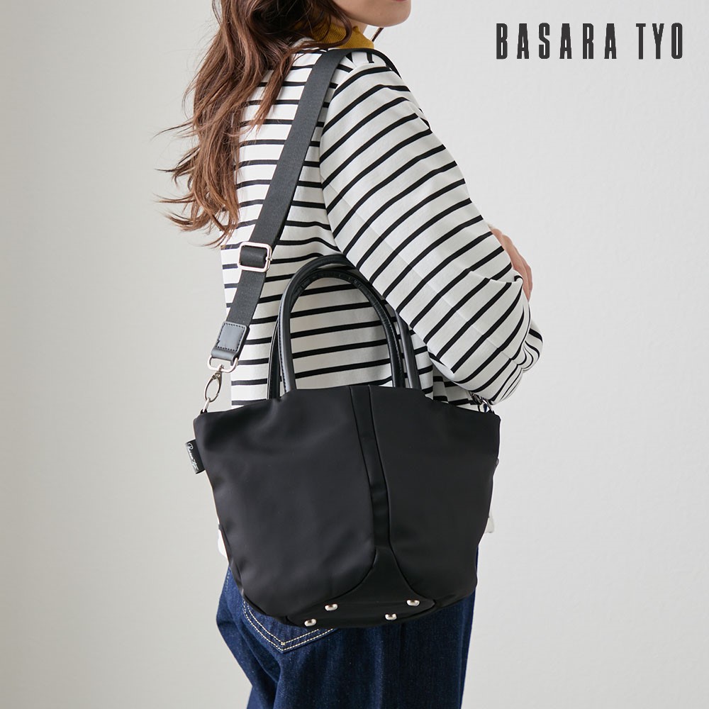 【バサラ/BASARA TYO】本革付属のナイロン手提げバッグ [はっ水・軽量]
