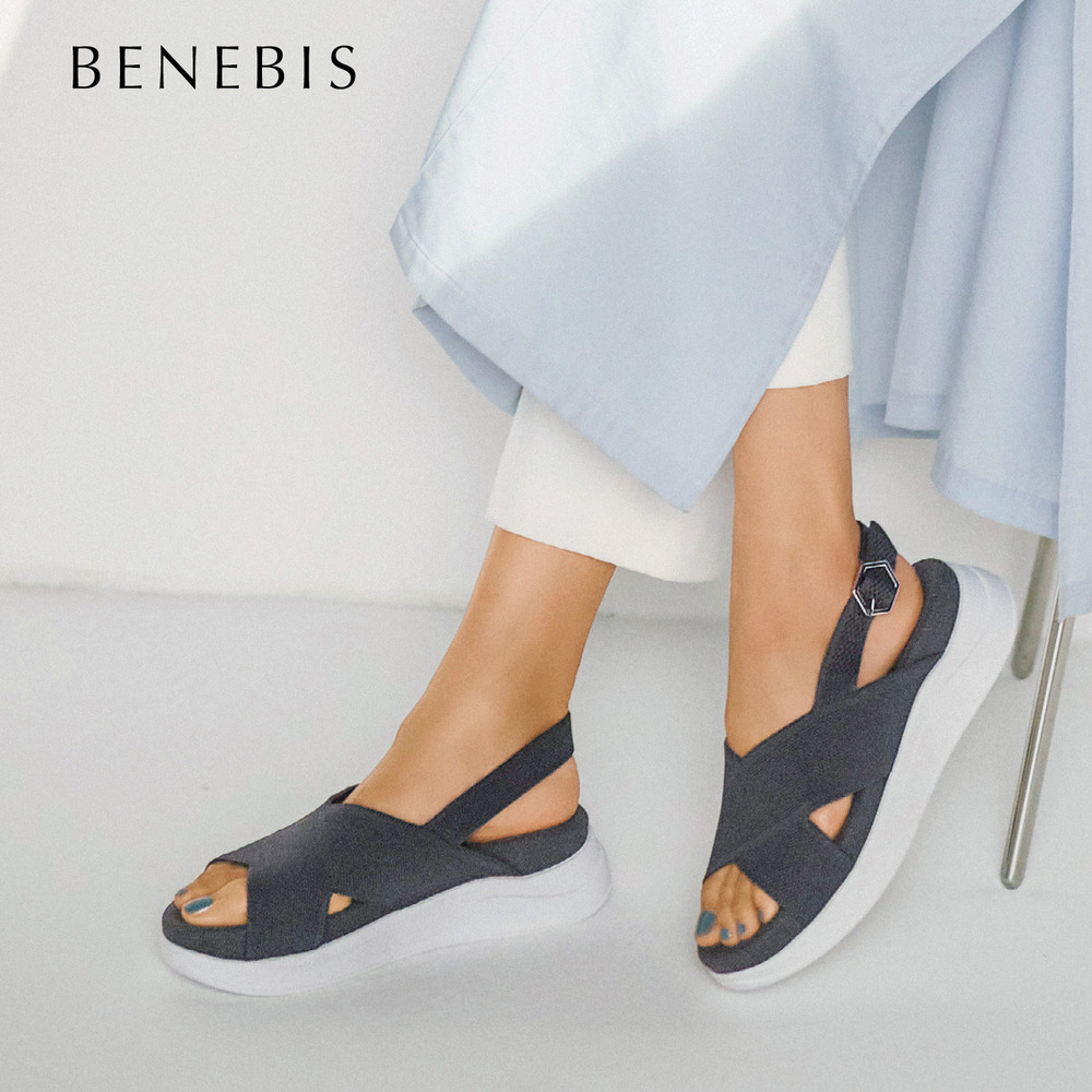 【ベネビス/BENEBIS】ストレッチニットスニーカーサンダル