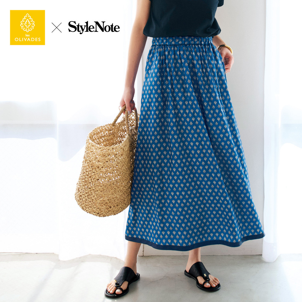 【スタイルノート/StyleNote】プリントスカート【les OLIVADESコラボ】