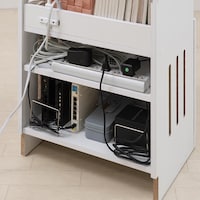 コードが巻ける金具付き　ホワイト/幅45.5cm・ルーター収納