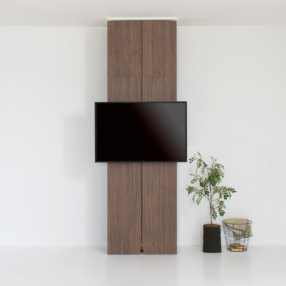 【ベルメゾン】【高さ1cmピッチオーダー】天井突っ張り式収納付き壁掛けテレビスタンド 【ベルメゾン】【高さ1cmピッチオーダー】天井突っ張り式収納付き壁掛けテレビスタンド