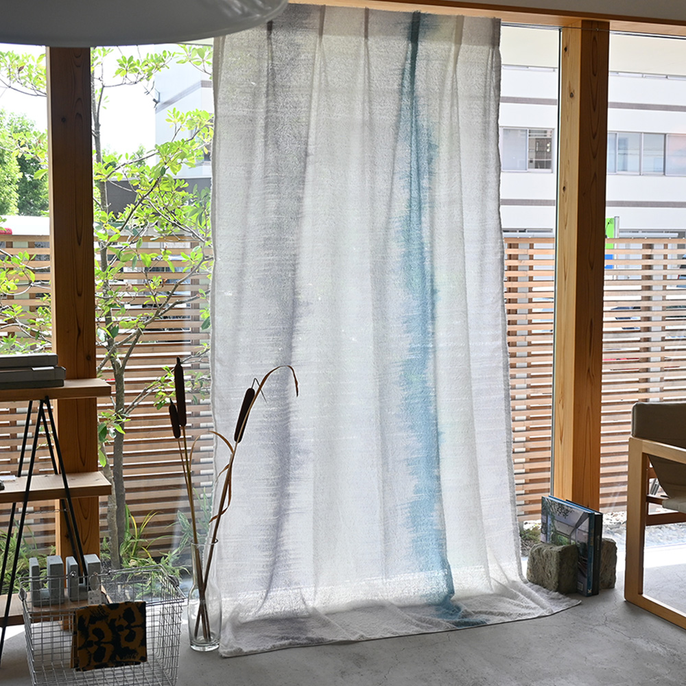 【ベルメゾン】【99サイズ】 柔らかな色合いが美しい、ひつじのような肌触りのUVカット薄地カーテン