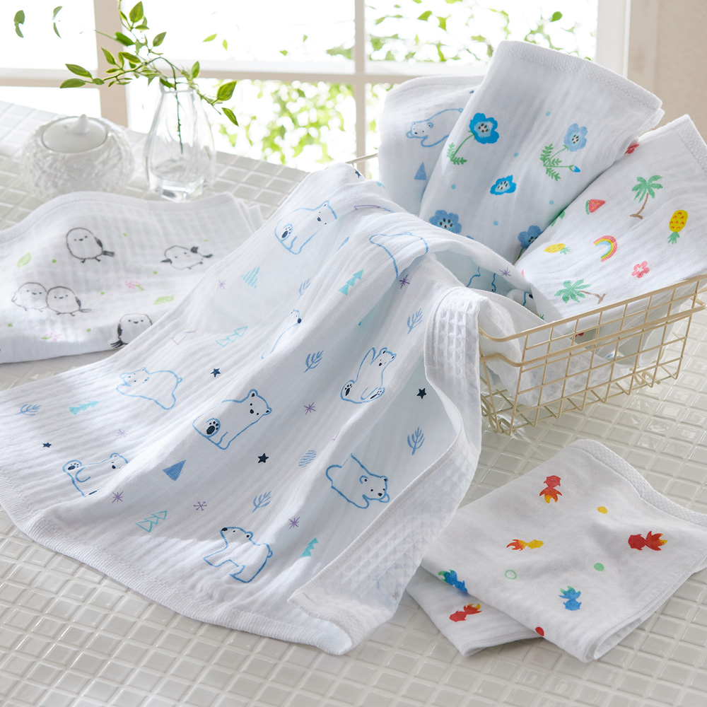 【ベルメゾン】薄手で持ち運びに便利なガーゼワッフルタオル 【ベルメゾン】薄手で持ち運びに便利なガーゼワッフルタオル