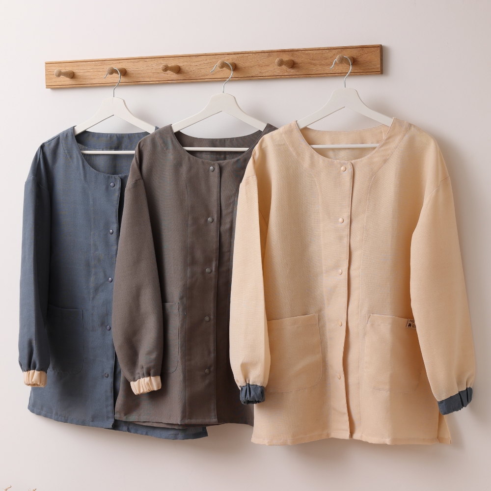 【モズ/moz】アウトドアでも使える撥水加工の割烹着 【モズ/moz】アウトドアでも使える撥水加工の割烹着