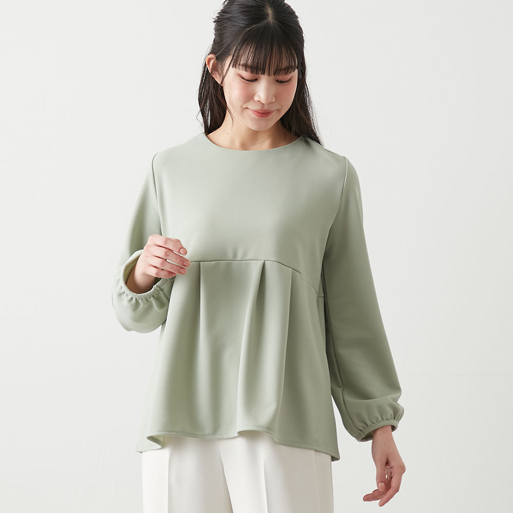 【クロスファンクション/CF】ストレッチペプラムブラウス