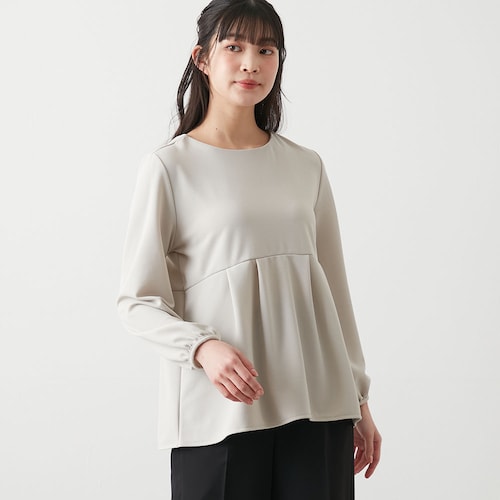 ストレッチペプラムブラウス