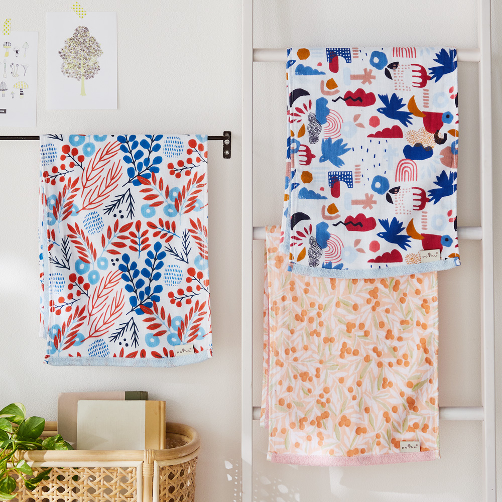 【ベルメゾン】北欧調デザインガーゼパイルタオル