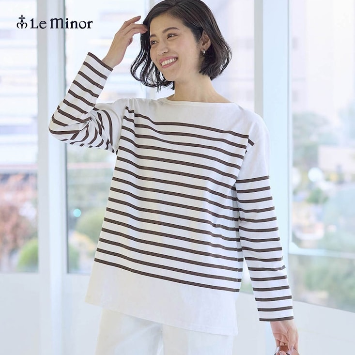 ボーダーカットソー（JEANNE） ルミノア/Le Minor