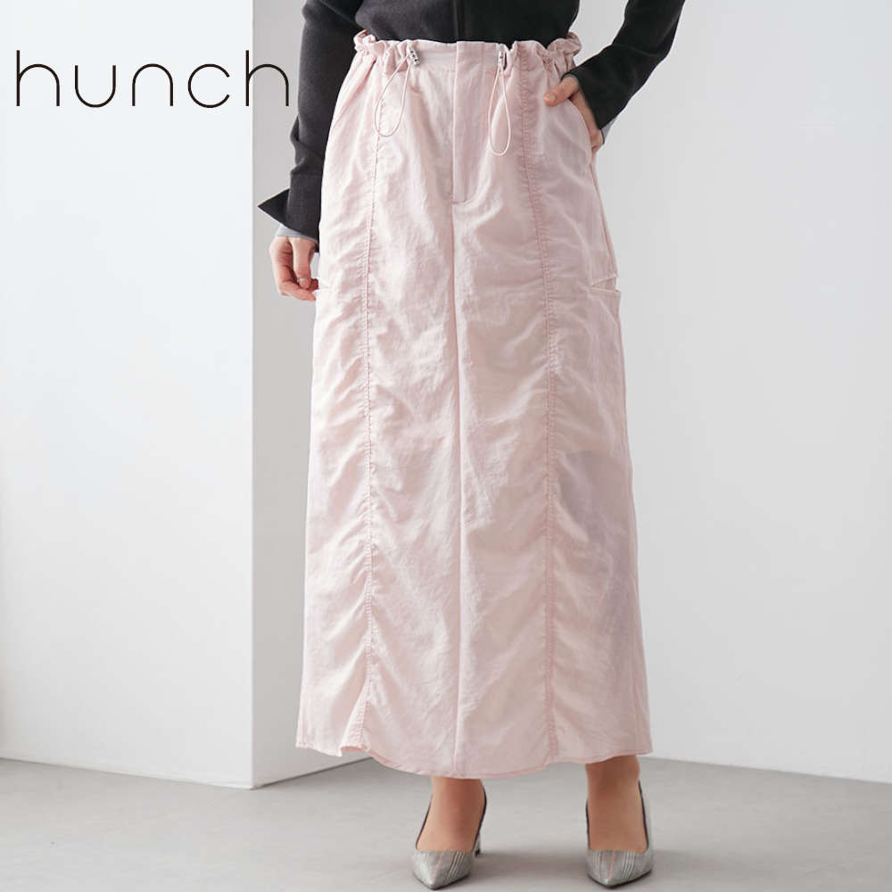 【ハンチ/hunch】ナイロンツイルナロースカート